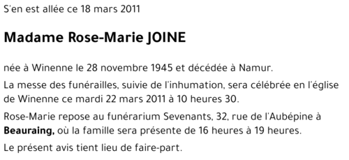 Rose-Marie JOINE