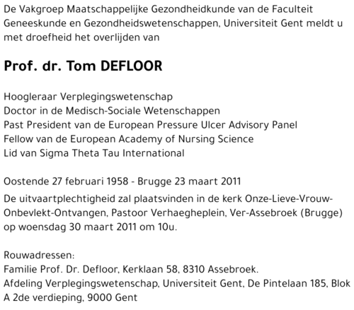 Tom Defloor
