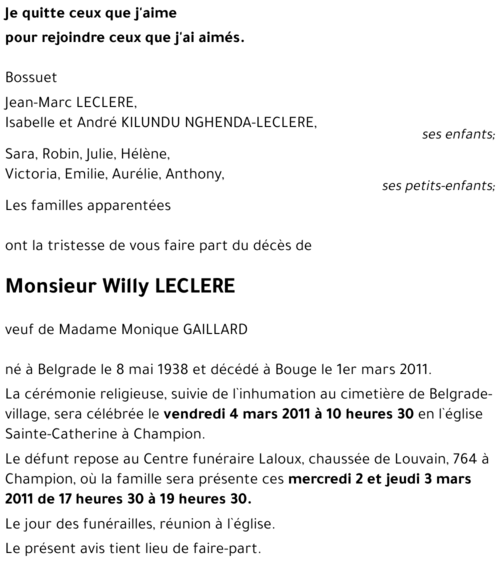 Willy LECLERE