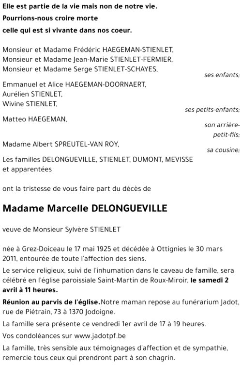 Marcelle DELONGUEVILLE