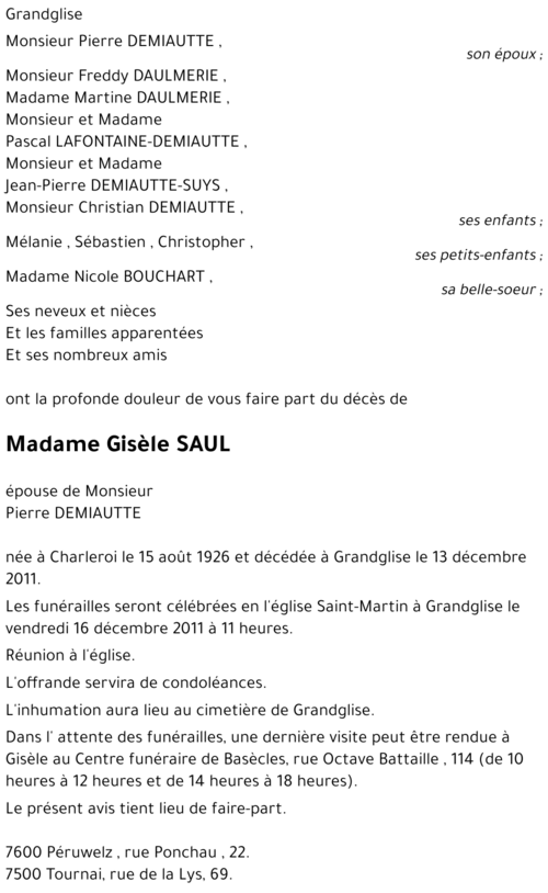 Gisèle SAUL