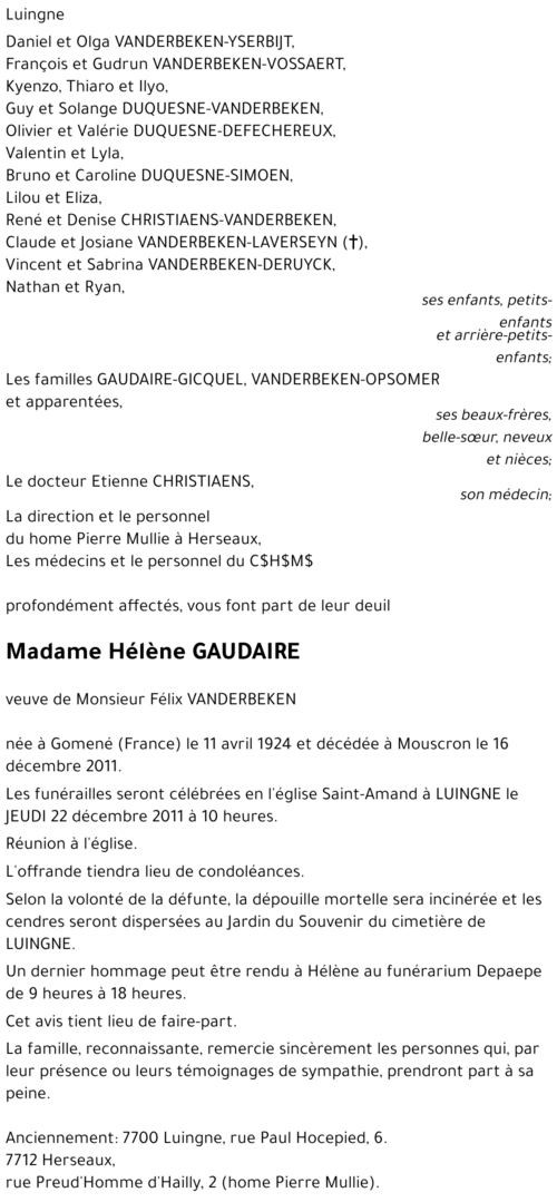 Hélène GAUDAIRE