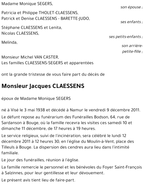 Jacques CLAESSENS