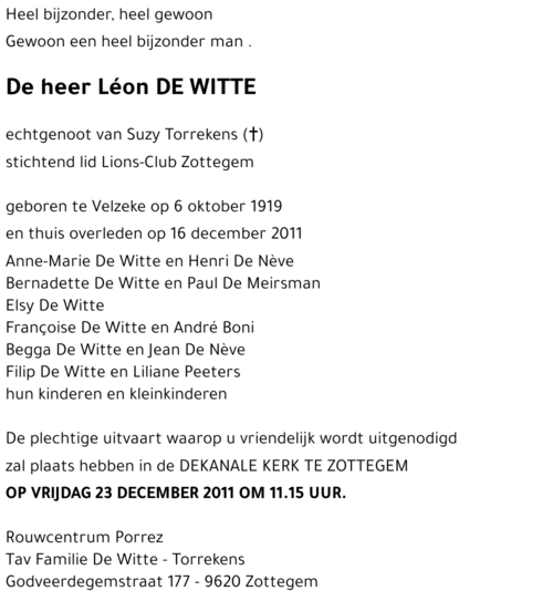 Léon DE WITTE