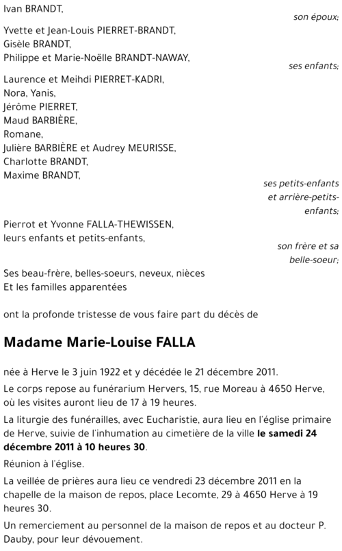 Marie-Louise FALLA
