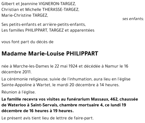 Marie-Louise PHILIPPART