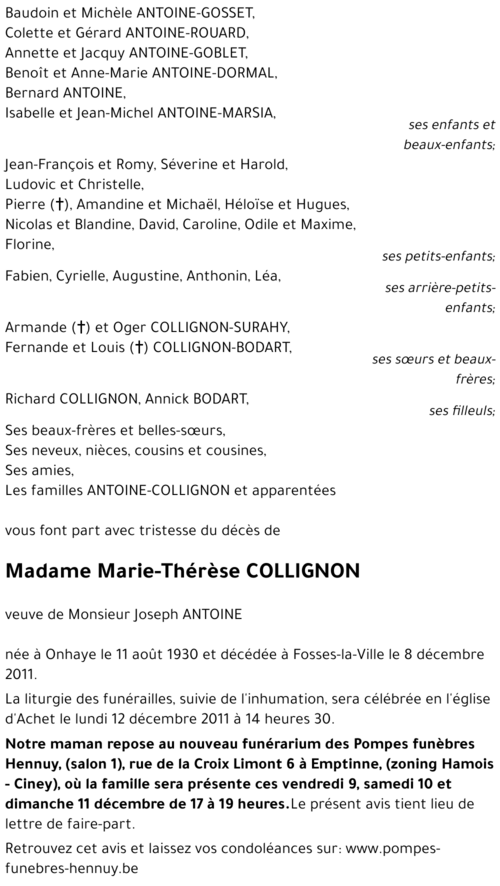 Marie-Thérèse COLLIGNON