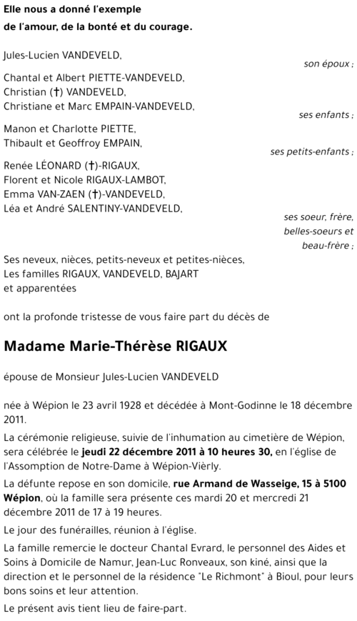 Marie-Thérèse RIGAUX