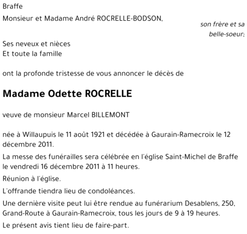 Odette ROCRELLE