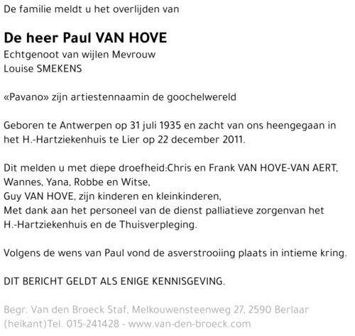 Paul Van Hove
