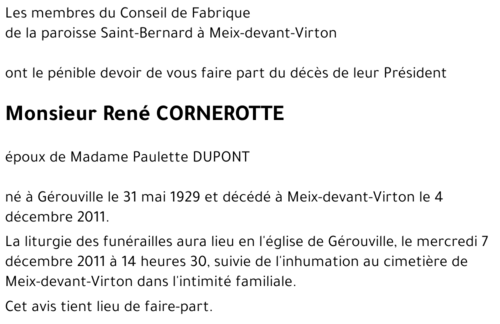 René CORNEROTTE