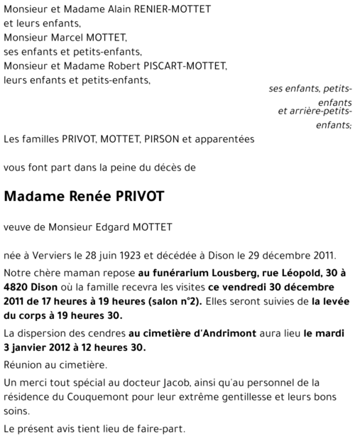 Renée PRIVOT