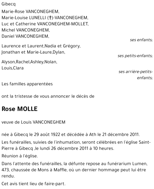 Rose MOLLE