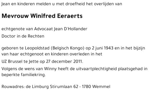 Winny Eeraerts