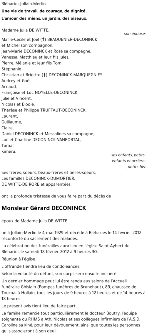 Gérard DECONINCK