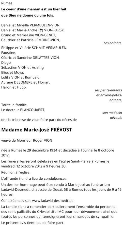 Marie-José PRÉVOST