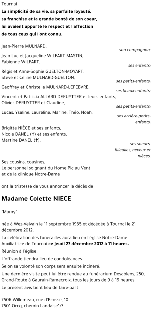 Colette NIECE