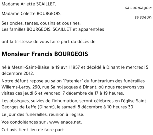 Francis BOURGEOIS