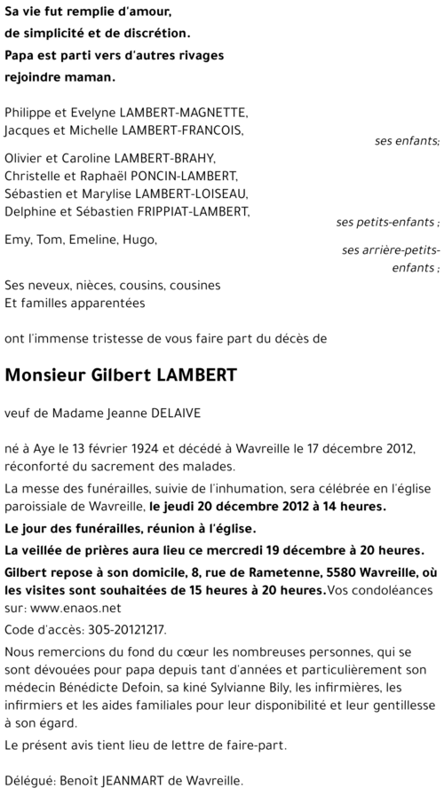 Gilbert LAMBERT