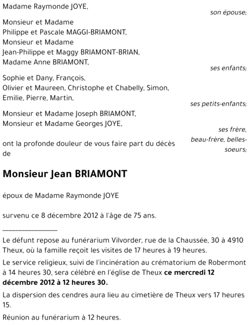 Jean BRIAMONT