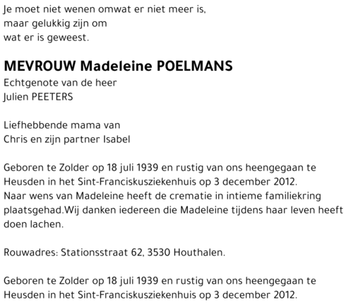 Madeleine POELMANS