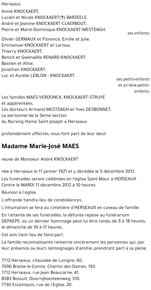 Marie-José MAES
