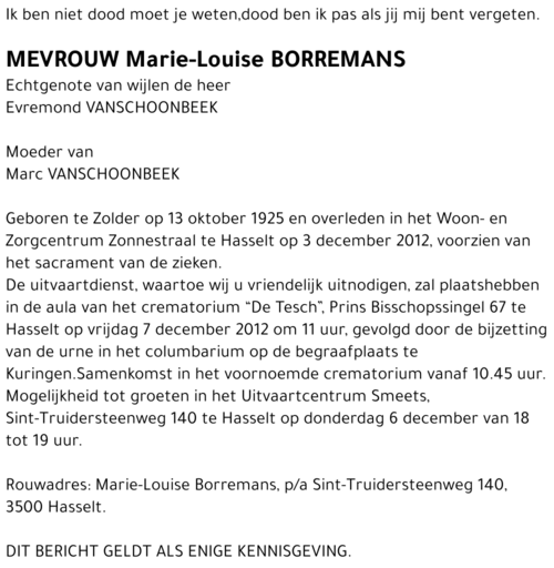 Marie-Louise Borremans