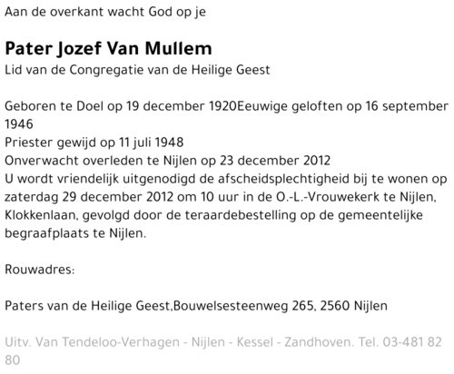 Pater Jozef Van Mullem
