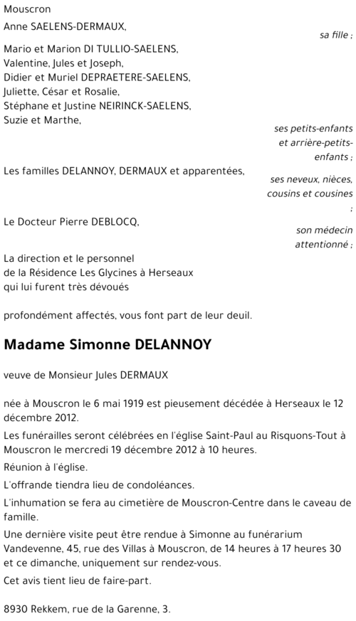 Simonne DELANNOY