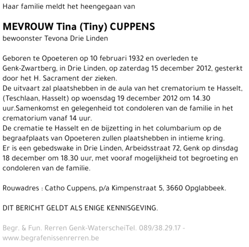 Tina Cuppens