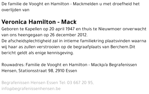 Veronica Hamilton - Mack