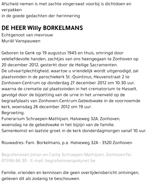 Willy Borkelmans