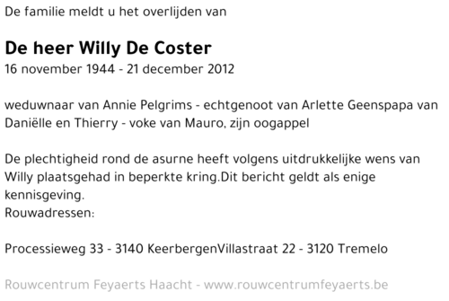 Willy De Coster