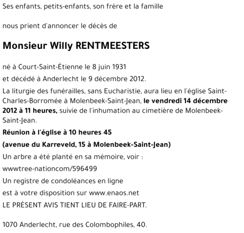 Willy RENTMEESTERS