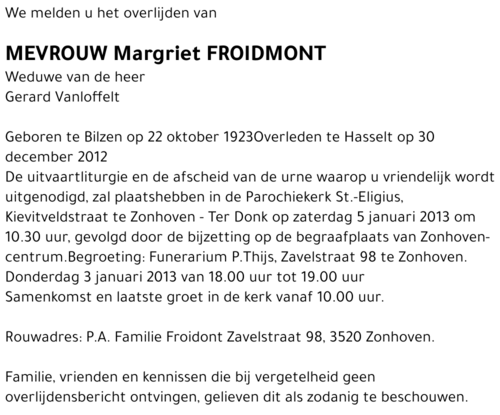 Margriet Froidmont