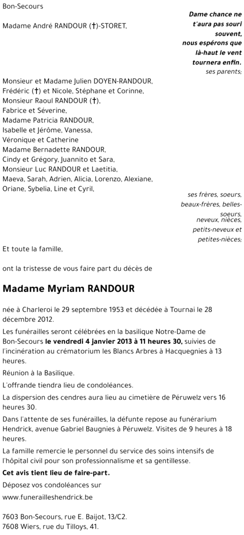 Myriam RANDOUR