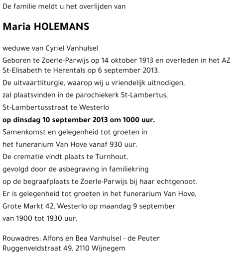 Maria HOLEMANS