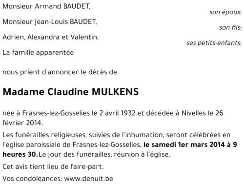 Claudine MULKENS