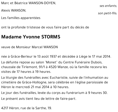 Yvonne STORMS