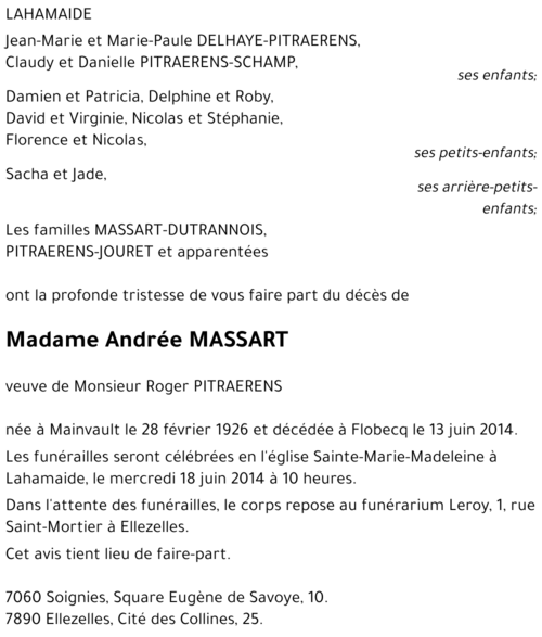 Andrée MASSART