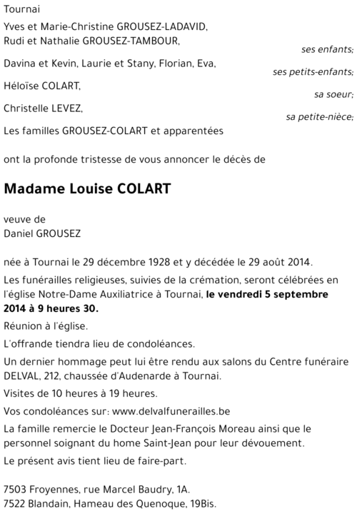 Louise COLART