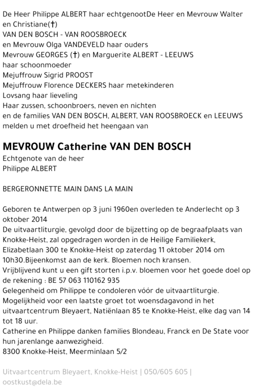 Catherine Van den Bosch