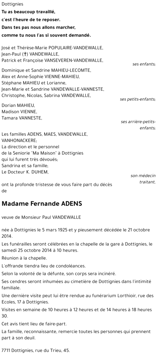 Fernande ADENS
