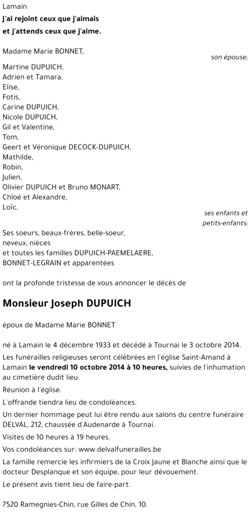 Joseph DUPUICH