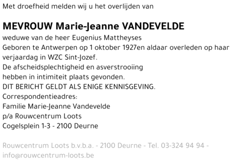 Marie-Jeanne Vandevelde