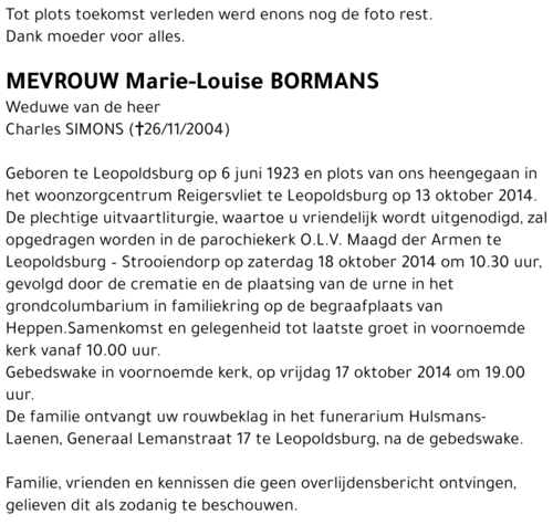 Marie-Louise Bormans