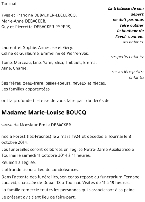 Marie-Louise BOUCQ