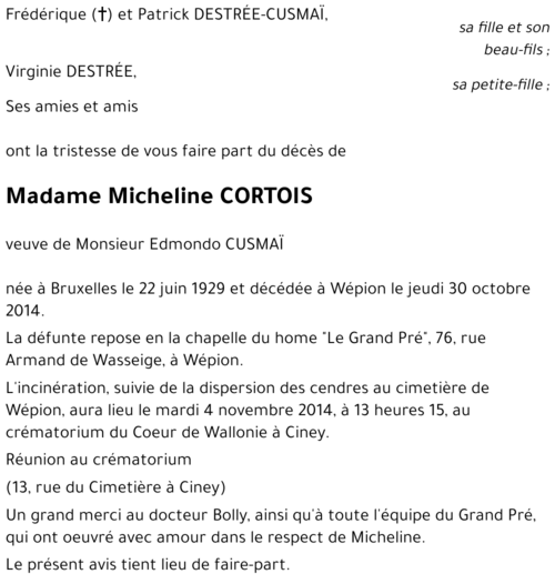 Micheline CORTOIS