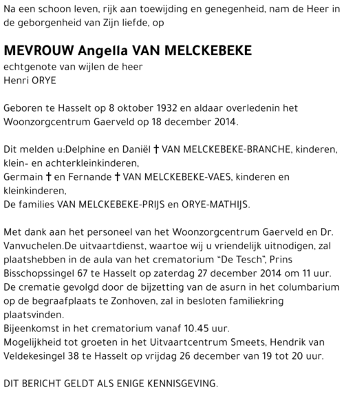 Angella Van Melckebeke