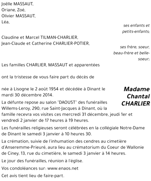 Chantal CHARLIER